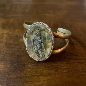 Mexican silver conch cuff